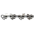 Łańcuch tnący Oregon 56 DL, 3/8, 1,5 mm, z metalicznym wykończeniem, 5 ząbków tnących i mocowaniami, widoczny z boku na białym tle.