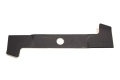 Nóż do kosiarki MTD długości 45,2 cm, prostokątny, wykonany z czarnego metalu. Z widoczną okrągłą dziurą w centralnej części do mocowania. Kąt ujęcia frontalny, tło jednolite, co podkreśla szczegóły produktu.