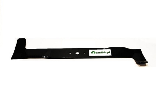 Nóż do kosiarki Castel Garden, 61 cm, czarny na białym tle, z logo las24.pl, prosty kształt, otwór montażowy w środku, przeznaczony do kosiarek.