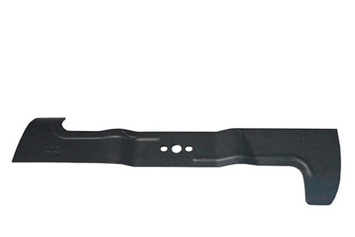 Nóż do kosiarki LC53E, Husqvarna, czarny, o długości 53 cm. Produkt leżący na płaskiej powierzchni, ukazuje prosty, aerodynamiczny kształt z wyprofilowanymi krawędziami do cięcia. Widoczne otwory montażowe w centralnej części.