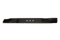 Nóż kosiarki NAC M560H-056N-M w kolorze czarnym, o długości 54.1 cm. W prostym ujęciu, ukazujący gładką powierzchnię oraz trzy okrągłe otwory. Produkt leży na jednolitym tle, bez dodatkowych elementów czy dekoracji.