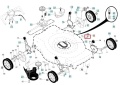 Lage der Schraube im Husqvarna LC 356VB Mäher