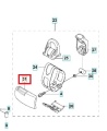 Osłona korpusu uchwytu kosy Husqvarna 545RX/355RX, widoczna z boku. Część w kolorze szarym o gładkiej teksturze, z widocznymi otworami do montażu. Element ma ergonomiczną formę, przeznaczony do zabezpieczenia i wsparcia funkcji uchwytu.