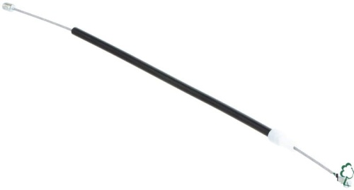 Linka gazu do pilarki Husqvarna 550XP/545XP, prostokątna, czarna, elastyczna, ok. 50 cm, z metalowym końcem, pozioma na jednolitym tle, do przekazywania impulsów gazu.