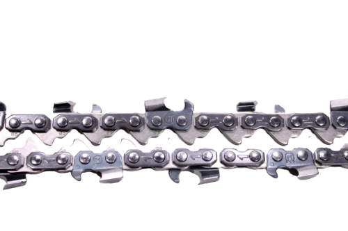 Łańcuch tnący Husqvarna, 56 ogniw, podział 3/8, grubość 1,5 mm, metaliczny, z wyraźnymi zębami i oznaczeniami. Prostokątny, symetryczny z widocznymi elementami mocującymi.