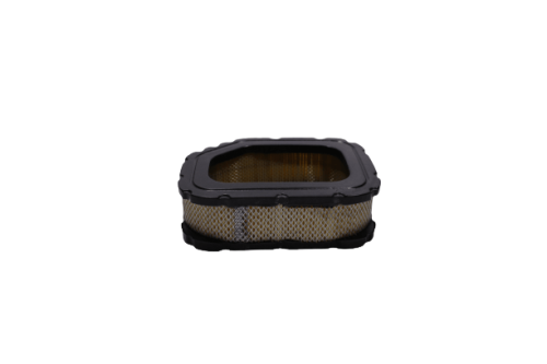 Filtr powietrza Kohler SV710/720/730/735, prostokątny, z czarną ramką i złotym siateczkowym wkładem, leżący poziomo na jednolitym tle, widoczny z boku, bez akcesoriów.
