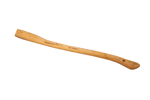 Stylisko pokostowane hikorowe 70 cm, jasnobrązowe, o prostym kształcie i gładkiej powierzchni. Widoczne logo producenta, produkt leżący na jednolitym tle. Dobrze widoczna konstrukcja do zastosowań w narzędziach ogrodowych.