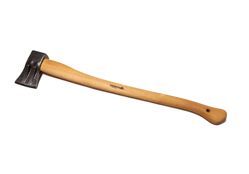 Siekiera 2-klinowa Krumpholz o wadze 1,7 kg z drewnianym uchwytem, widoczna z boku na białym tle. Głowica o zaokrąglonym kształcie z wypukłą powierzchnią i rowkami, dobrze widoczna liternictwo na uchwycie.