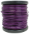 Linka tnąca o średnicy 3,0 mm i długości 55 m, nawinięta na czarny bęben. Produkt ma intensywny fioletowy kolor i wykończenie gładkie. Doskonała do użycia w narzędziach ogrodowych. Ujęcie z boku, produkt leży na płaskiej powierzchni.