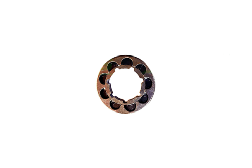 Kółko pływające Oregon .325-8, metaliczne, okrągłe, z wycięciami w kształcie otworów, umieszczone na białym tle. Widoczny stylowy design z ośmioma otworami do mocowania, zapewniający funkcjonalność i estetykę.