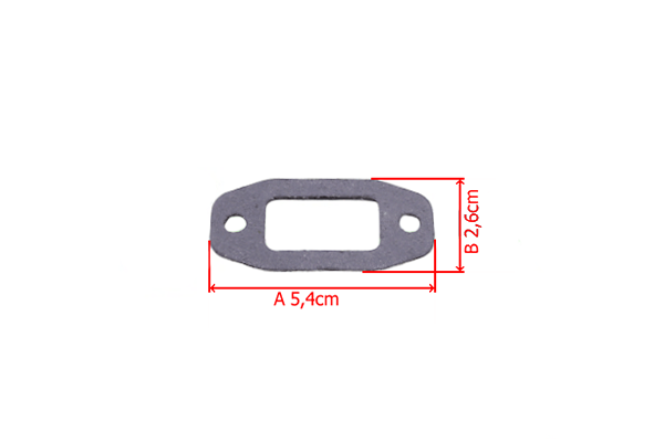 Cylinder pod tłok pilarki NAC w kolorze stalowym, o wymiarach 5,4 cm x 2,6 cm, przedstawiony frontalnie. Wyposażony w prostokątne otwory do mocowania. Produkt leży na białym tle, bez dodatkowych elementów.