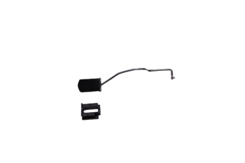 Cięgno gazu/wyzwalacz do pilarki Husqvarna, w kolorze czarnym. Metalowa rurka z prostokątnym uchwytem. Produkt leży na jednolitym tle. Idealny do wymiany w narzędziach marki Husqvarna. Wymiary detali mogą się różnić w zależności od modelu.