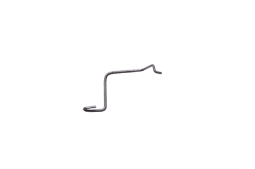 Cięgno gazu do pilarki Husqvarna 136/137, metalowe, o prostym kształcie, srebrne, z niewielką zakrętą na końcu. Produkt leży na jednolitym tle, eksponując detale konstrukcji. Idealne do wymiany lub naprawy sprzętu.