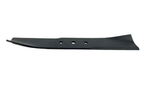 Nóż Husqvarna R13 o długości 29,5 cm, wykonany z ciemnego metalu. Posiada prostą, gładką krawędź tnącą oraz trzy otwory montażowe. Produkt leży na jednolitym tle, ukazując swój smukły i aerodynamiczny kształt.