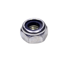 Metalowa srebrna nakrętka osłony głowicy do kosy Husqvarna 545RX, z widocznym gwintem i żłobieniami oraz tuleją z tworzywa dla stabilności.