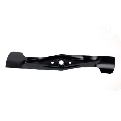 Nóż kosiarki Castel Garden o długości 53 cm w kolorze czarnym, z klasycznym, prostym kształtem i gładką powierzchnią. Widoczny otwór do mocowania. Ujęcie frontalne na białym tle.