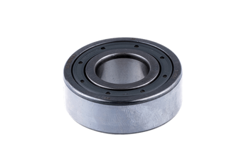 Łożysko kulkowe do pilarek 555/556/560XP Husqvarna, metalowe, cylindryczne, z zewnętrznym pierścieniem i widoczną łożyską. Ujęcie frontalne, na jednolitym tle. Brak widocznych napisów i oznaczeń.