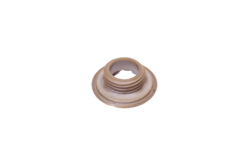 Ślimak pompy oleju do pilarki Husqvarna 351, w jasnym, beżowym kolorze. Produkt w pozycji leżącej, z wyraźnymi, spiralnymi gwintami. Tło proste, białe, co podkreśla detale i kształt produktu. Brak widocznych napisów czy logo.