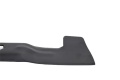 Nóż kosiarki MTD o długości 46,7 cm, wykonany z czarnego metalu. Widoczny z boku, z gładką powierzchnią i zaokrąglonym końcem. Uchwyt z jedną gwiazdką, dedykowany do montażu z prawej strony. Tło proste, białe, podkreślające detal.