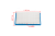 Płaski filtr powietrza do Kawasaki FH430 V, biały plisowany materiał filtracyjny z niebieską ramką, prostokątny, 18,7x11,1 cm, wys. 2,5 cm, widok z góry, na białym tle.