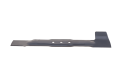 Nóż do kosiarki akumulatorowej Bosch Rotak o długości 37 cm, wykonany z metalowego materiału, w odcieniu ciemnoszarym. Posiada trzy otwory mocujące oraz prosty, płaski kształt. Umieszczony na białym tle.