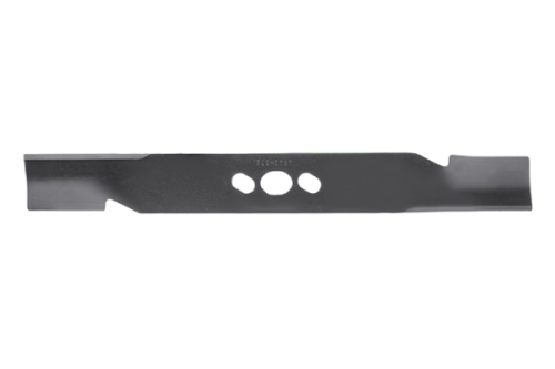 Nóż do kosiarki spalinowej NAC o długości 41,1 cm, wykonany z metalowego materiału. Frontalne ujęcie, pokazujące prostą, płaską konstrukcję z dwoma otworami mocującymi. Czarna, matowa powierzchnia, brak widocznych napisów lub logo.