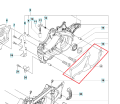 Zestaw czarnych uszczelek do pilarek Husqvarna 545/550XP/XPG, wykonanych z elastycznego materiału, precyzyjnie dopasowanych, zapewniających szczelność i gładką fakturę.