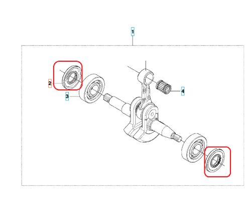 Uszczelniacz wału pilarki Husqvarna 455e/460/461, okrągły, gładki, widoczny w dwóch wariantach na białym tle. Nowy, idealny do montażu w pilarkach.