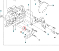 Uszczelka o-ring do pilarek Husqvarna 362/435e/550 XP, czarna, gumowa, okrągła. Widok z bliska na o-ring w schemacie pilarki, pokazujący szczegóły i strukturę materiału.