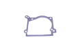 Fioletowa uszczelka skrzyni korbowej, prostokątna, z otworami montażowymi i detale półkoliste, dedykowana do modeli kos Husqvarna.