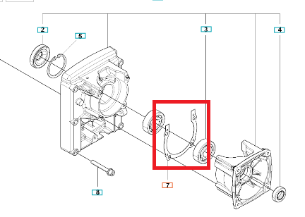 Uszczelka tłoka dmuchawy Husqvarna 150BT/350BT, zbliżenie na szczegółowy kształt, wykonana z elastycznego materiału. Widoczny detal mocowania oraz krawędzie, kolor czarny. Produkt leżący, na prostym tle, bez dodatkowych akcesoriów.