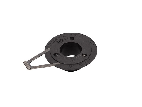 Ślimak pompy oleju do pilarek Husqvarna 570/575XP/576XP, czarny, plastikowy, okrągły z metalowym uchwytem i otworem centralnym, leżący na jasnym, jednolitym tle, z widocznymi napisami.