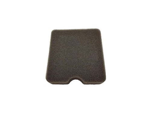 Filtr powietrza dmuchawy 530BT w kolorze szarym, wykonany z gęstej pianki, o prostokątnym kształcie z wycięciem. Przedmiot leży na jednolitym tle. Produkt jest nowy, bez widocznych zniszczeń ani oznak użytkowania.