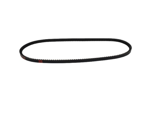 Pasek napędowy kosiarki LC353V/LC353VI Classic Husqvarna, czarny, elastyczny, z wyraźnymi ząbkami. Widok frontalny, produkt leży na jasnym tle, podkreślając jego prosty kształt. Wymiary wystarczające do zamontowania w odpowiednich urządzeniach.