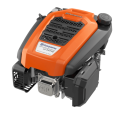 Silnik HS 166AE do kosiarki Husqvarna LC347VE/LC353VE, pomarańczowo-czarny, z logo producenta, frontalne ujęcie z wlotami powietrza i dużą pokrywą, nowy, bez dodatkowych elementów.