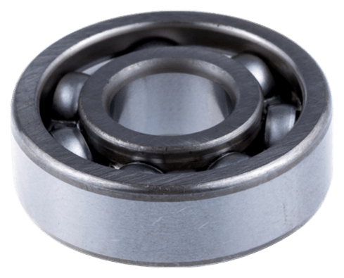 Łożysko wykaszarki 236R/541RS Husqvarna, metalowe, okrągłe, z widocznymi kulkami w obudowie. Ujęcie z boku, detale takie jak gładka powierzchnia, precyzyjne wykonanie. Tło jednolite, ułatwiające identyfikację produktu.