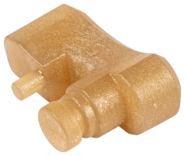 Przezroczysta zapadka rozrusznika do wykaszarki Husqvarna 333R/535RX, z tworzywa, prostokątna z zaokrąglonymi krawędziami i mocowaniami. Widoczna z boku, w układzie leżącym, idealna do wymiany.