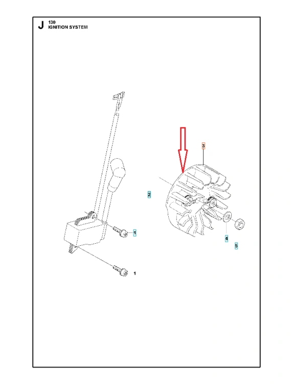 Przód koła zamachowego do pilarek Husqvarna 130/135 Mark II/435, srebrne, metaliczne z rowkami, otworami montażowymi i mocującymi elementami. Jasne tło podkreśla szczegóły.