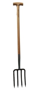 Widły ogrodowe damskie bagnetowe 4 zębowe Krumpholz jesion