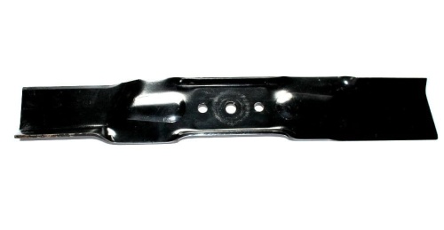 Nóż do kosiarki TORO o długości 47,6 cm w kolorze czarnym, wykonany z metalu, prostokątny z wycięciami. Ujęcie frontalne, leżący na płaskiej powierzchni. Widać otwory montażowe i zaokrąglone krawędzie, gotowy do użycia w kosiarkach.