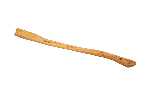Stylisko hikorowe pokostowane 60 cm, leżące w poziomie, wykonane z jasnego drewna hikorowego. Na powierzchni widoczne napisy logo. Gładka faktura, z lekkim wykończeniem matowym. Produkt bez dodatkowych akcesoriów, na neutralnym tle.