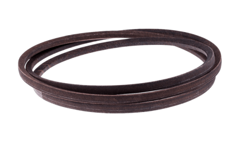 Pasek napędowy Husqvarna TS342/TS242D, ciemnoszary, gładki, trzywarstwowy, elastyczny i gruby, na jednolitym tle, w okrągłym kształcie.