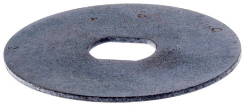 Podkładka sprzęgła Husqvarna 330i, okrągła, metalowa, o szarej barwie. Widok z góry, pod względem kształtu ma otwór centralny. Powierzchnia matowa z lekkim połyskiem i delikatnymi rysami, przystosowana do montażu w sprzęcie.