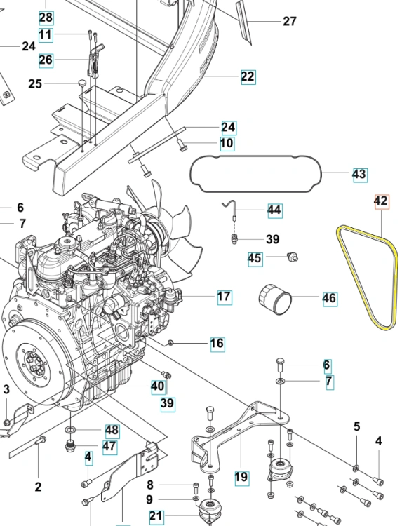 Czarny pasek Rider P 525D/P 525DX Husqvarna z wytrzymałego materiału, z widocznym logo i mocowaniami, ułożony na płaskiej powierzchni, widok frontalny ukazujący konstrukcję i zabezpieczenia.