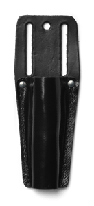 Futerał na średnicomierz Husqvarna w kolorze czarnym, wykonany z matowego materiału. Produkt leży poziomo, z widocznymi mocowaniami na tylnym panelu. Z przodu gładka powierzchnia, bez logo. Idealny do przechowywania narzędzi pomiarowych.