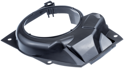 Pokrywa rozrusznika pilarki Husqvarna 336, 338XPT, czarna, z wytrzymałego plastiku. Zdjęcie z boku ukazuje detale obudowy i mocowania na neutralnym tle, bez napisów i logo.