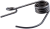 Sprężyna hamulca, metalowa, o okrągłym kształcie z nawiniętymi zwojami. Zakończenia sprężyny są proste, jedno z nich wygina się w kształt litery S. Produkt leży na ciemnym tle, co podkreśla jego szczegóły i konstrukcję.