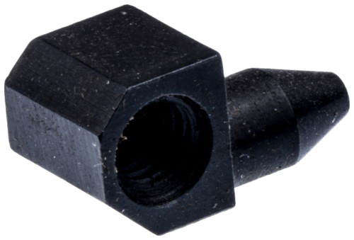 Zabierak pilarki Husqvarna 372XP, 390XP, wykonany z czarnego tworzywa, o heksagonalnym kształcie. Widoczna śrubowa wyżłobiona część, umożliwiająca montaż. Produkt leży na prostej, zakończonej stożkowato, powierzchni.