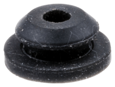 Łącznik pilarki Husqvarna 372XP, 390XP w kolorze czarnym, z gumowanym wykończeniem. Widoczny z boku, o cylindrycznym kształcie z lekko podwyższonym brzegiem. Może być używany do uszczelniania lub mocowania elementów montażowych.