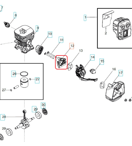 Podkładka gaźnika dmuchawy 125B/125BVX Husqvarna w detalach: czarna, wykonana z tworzywa sztucznego, ma prostokątny kształt z okrągłymi wycięciami. Widoczna zawartość otworów mocujących. Produkt leży na białym tle. Wymiary nieokreślone.